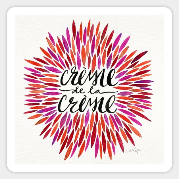 Pink Creme De Le Creme Sticker by CatCoq